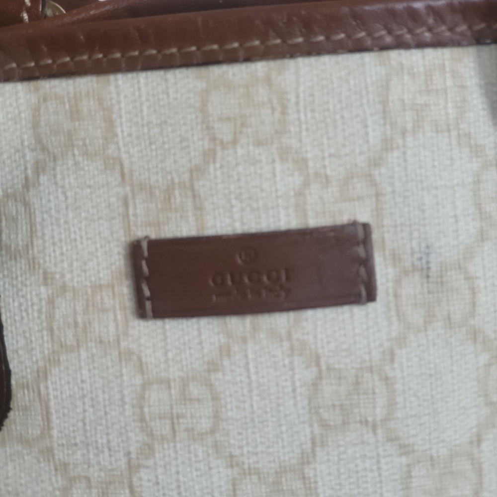 GUCCI GG Supreme Tote Bag PVC Leather .. Authentic - Picture 3 of 13
